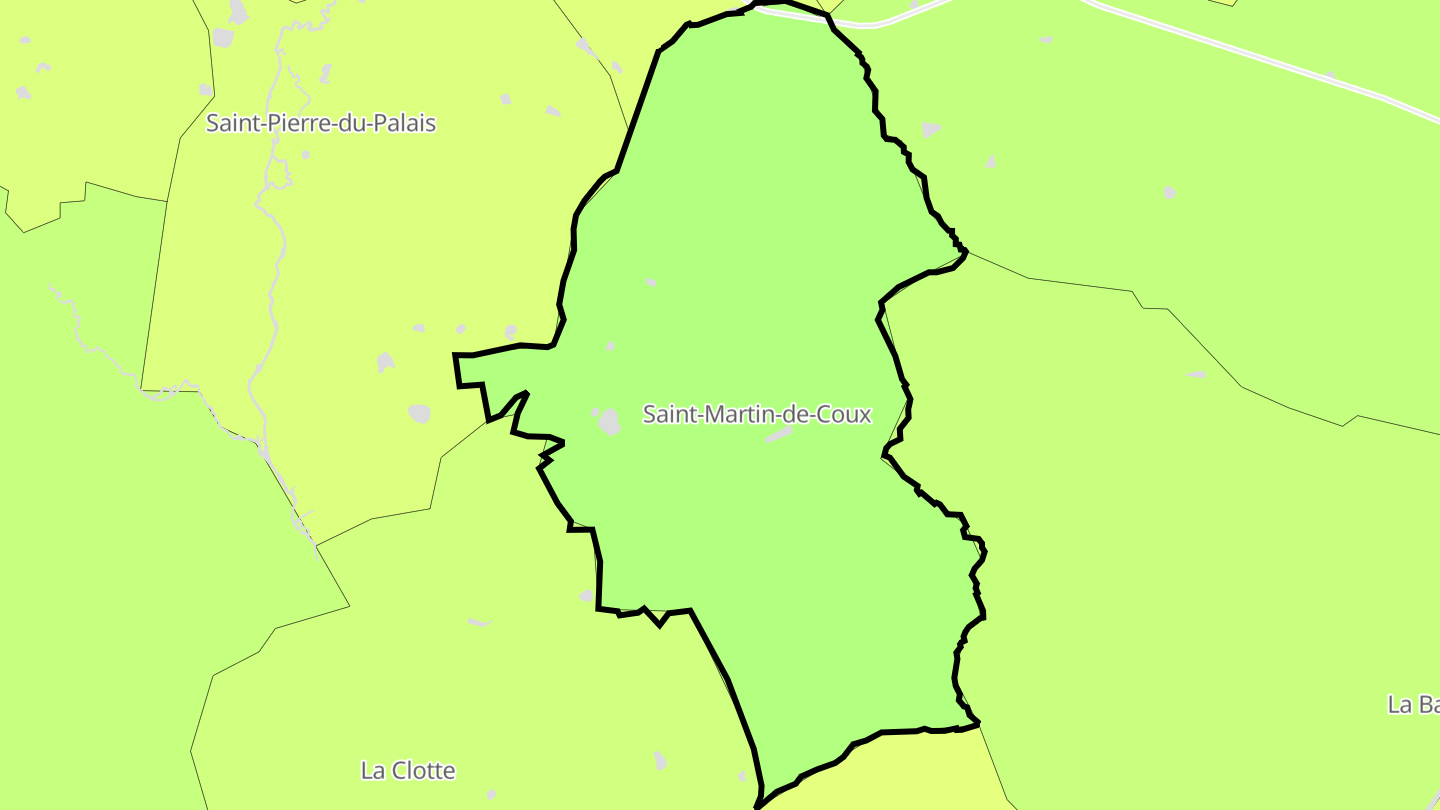 Carte des prix de l'immobilier Saint-Martin-de-Coux