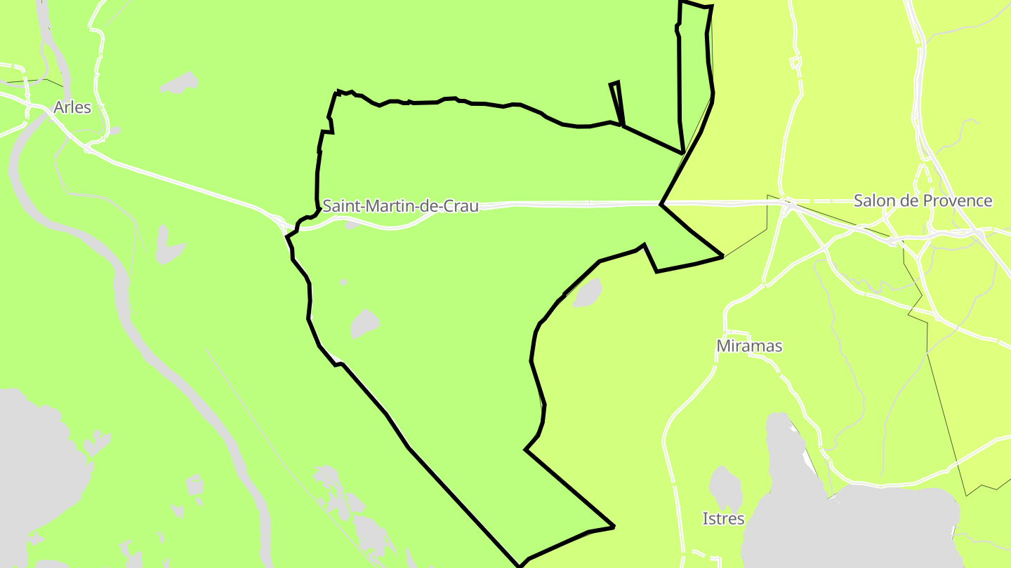 Carte des prix de l'immobilier Saint-Martin-de-Crau
