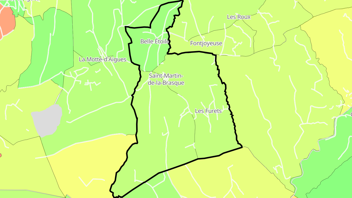 Carte des prix de l'immobilier Saint-Martin-de-la-Brasque