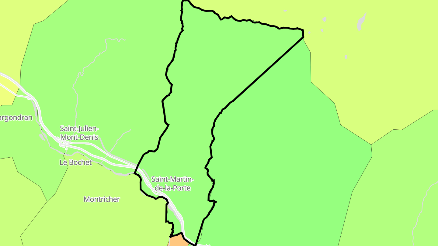 Carte des prix de l'immobilier Saint-Martin-de-la-Porte