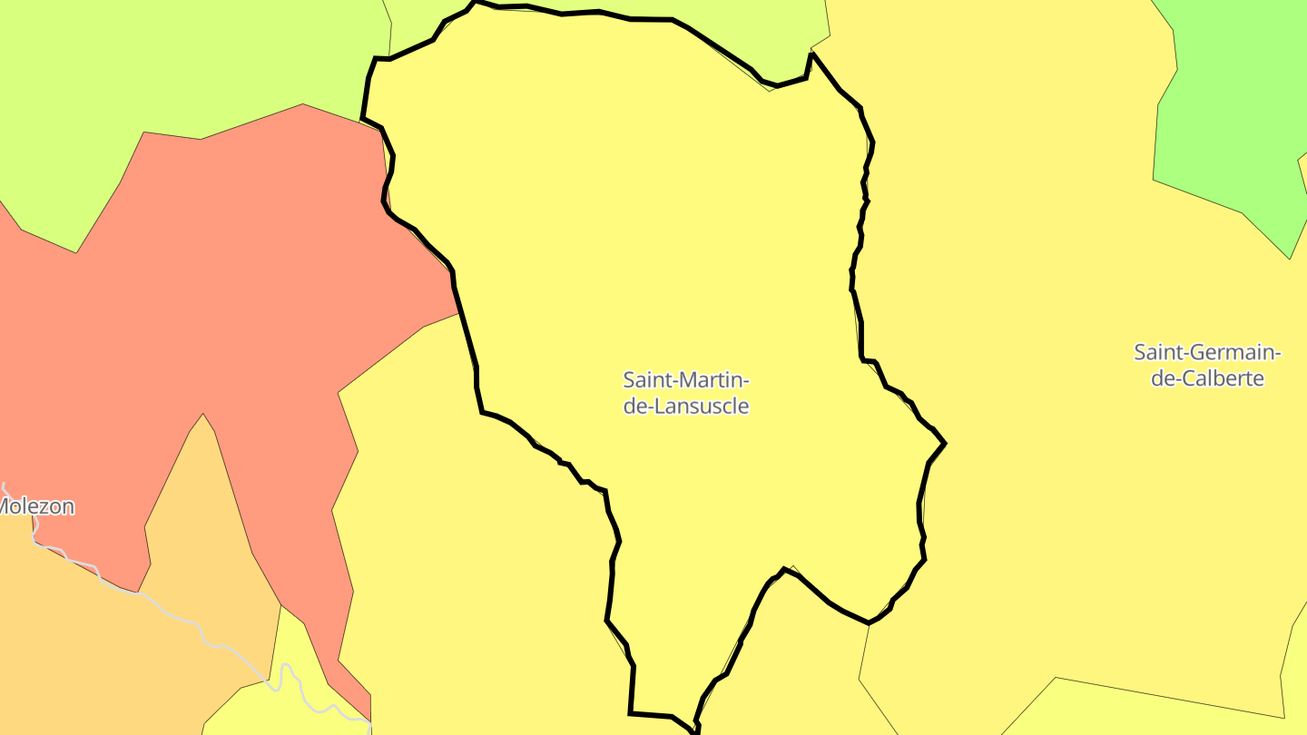 Carte des prix de l'immobilier Saint-Martin-de-Lansuscle