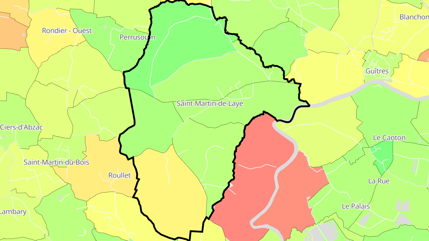 Carte des prix de l'immobilier Saint-Martin-de-Laye