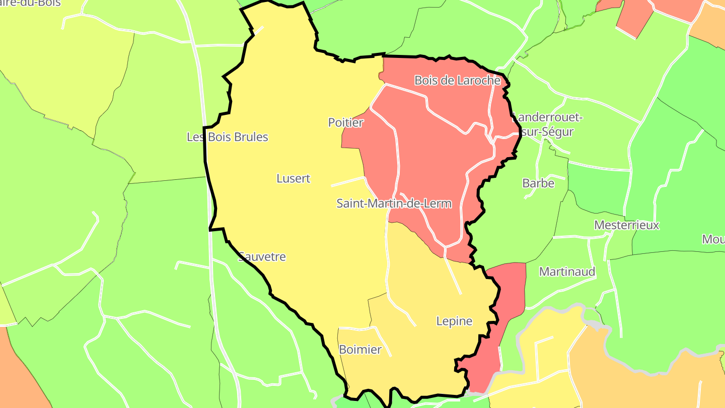 Carte des prix de l'immobilier Saint-Martin-de-Lerm