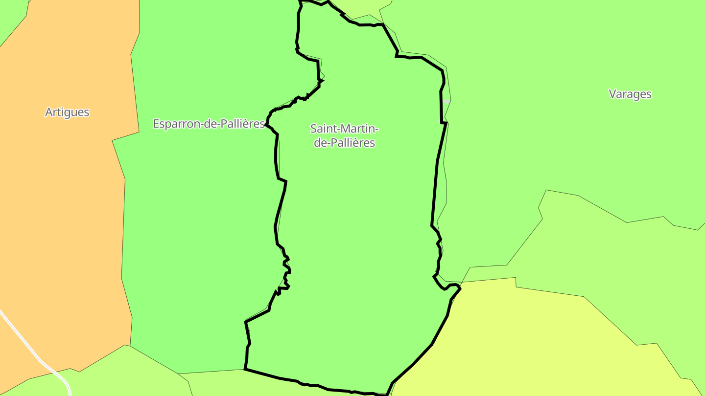 Carte des prix de l'immobilier Saint-Martin-de-Pallières