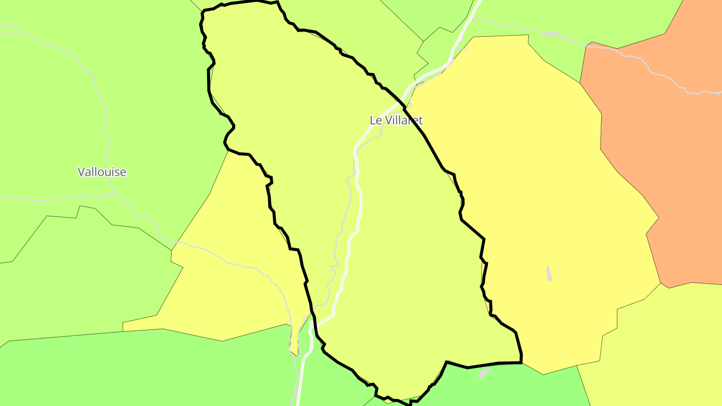 Carte des prix de l'immobilier Saint-Martin-de-Queyrières