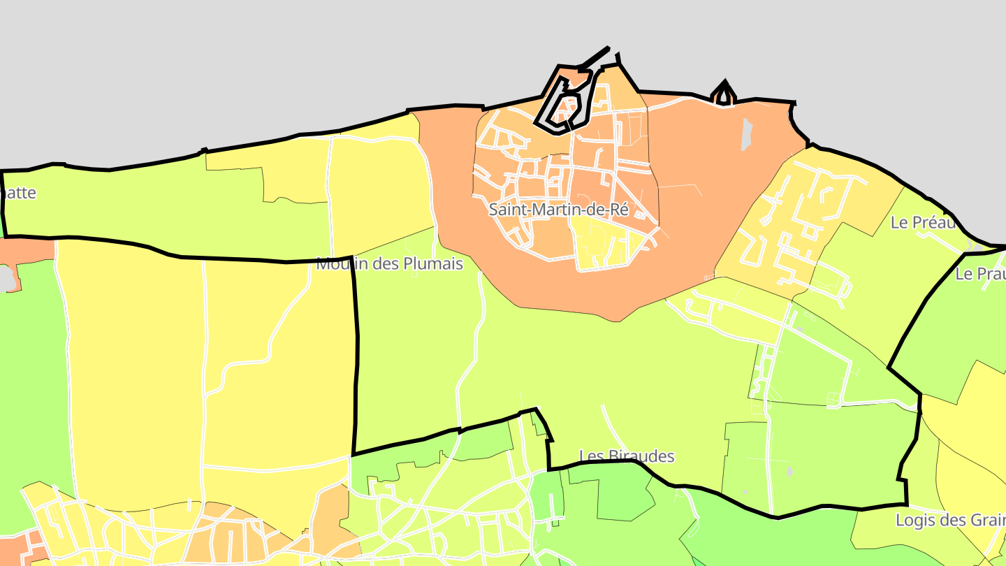 Carte des prix de l'immobilier Saint-Martin-de-Ré