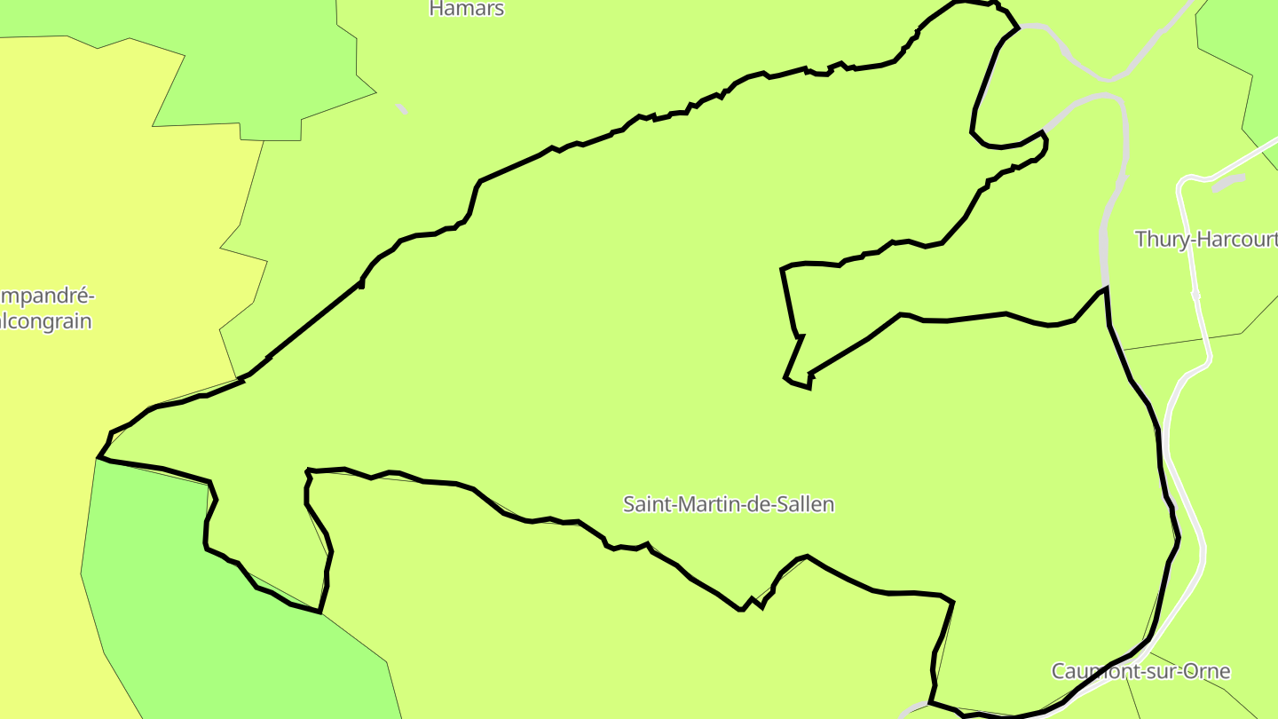 Carte des prix de l'immobilier Saint-Martin-de-Sallen