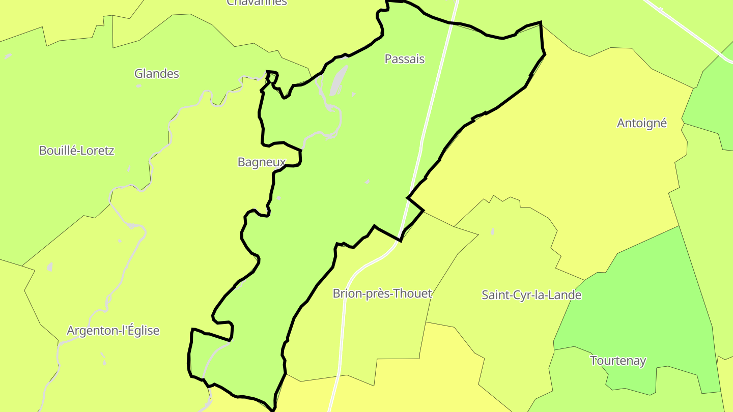Carte des prix de l'immobilier Saint-Martin-de-Sanzay