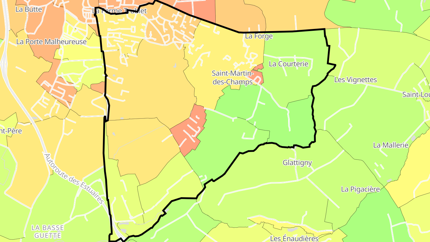 Carte des prix de l'immobilier Saint-Martin-des-Champs