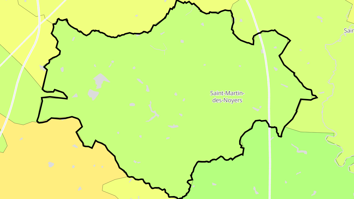 Carte des prix de l'immobilier Saint-Martin-des-Noyers