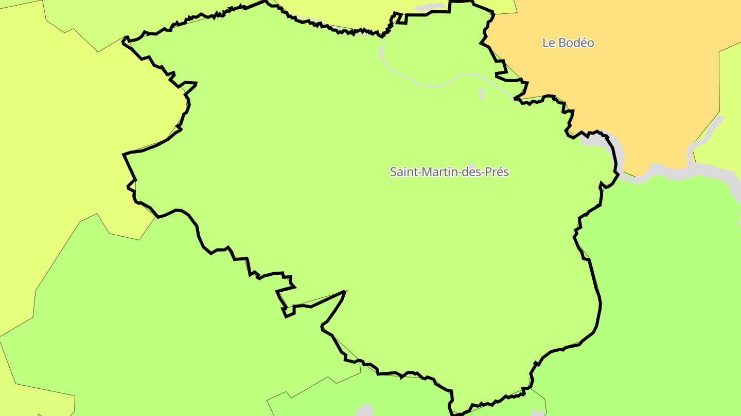 Carte des prix de l'immobilier Saint-Martin-des-Prés