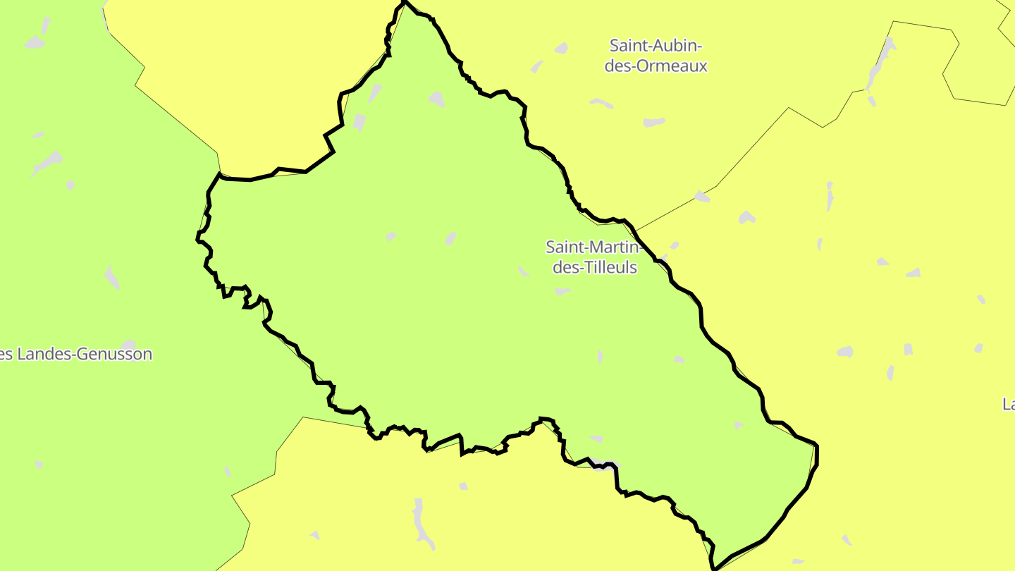 Carte des prix de l'immobilier Saint-Martin-des-Tilleuls
