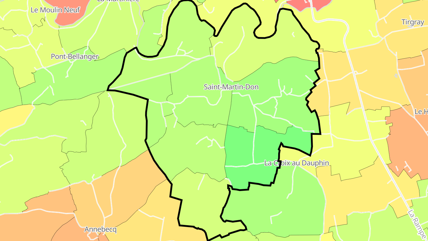 Carte des prix de l'immobilier Saint-Martin-Don