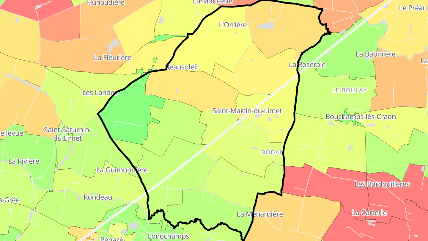 Carte des prix de l'immobilier Saint-Martin-du-Limet