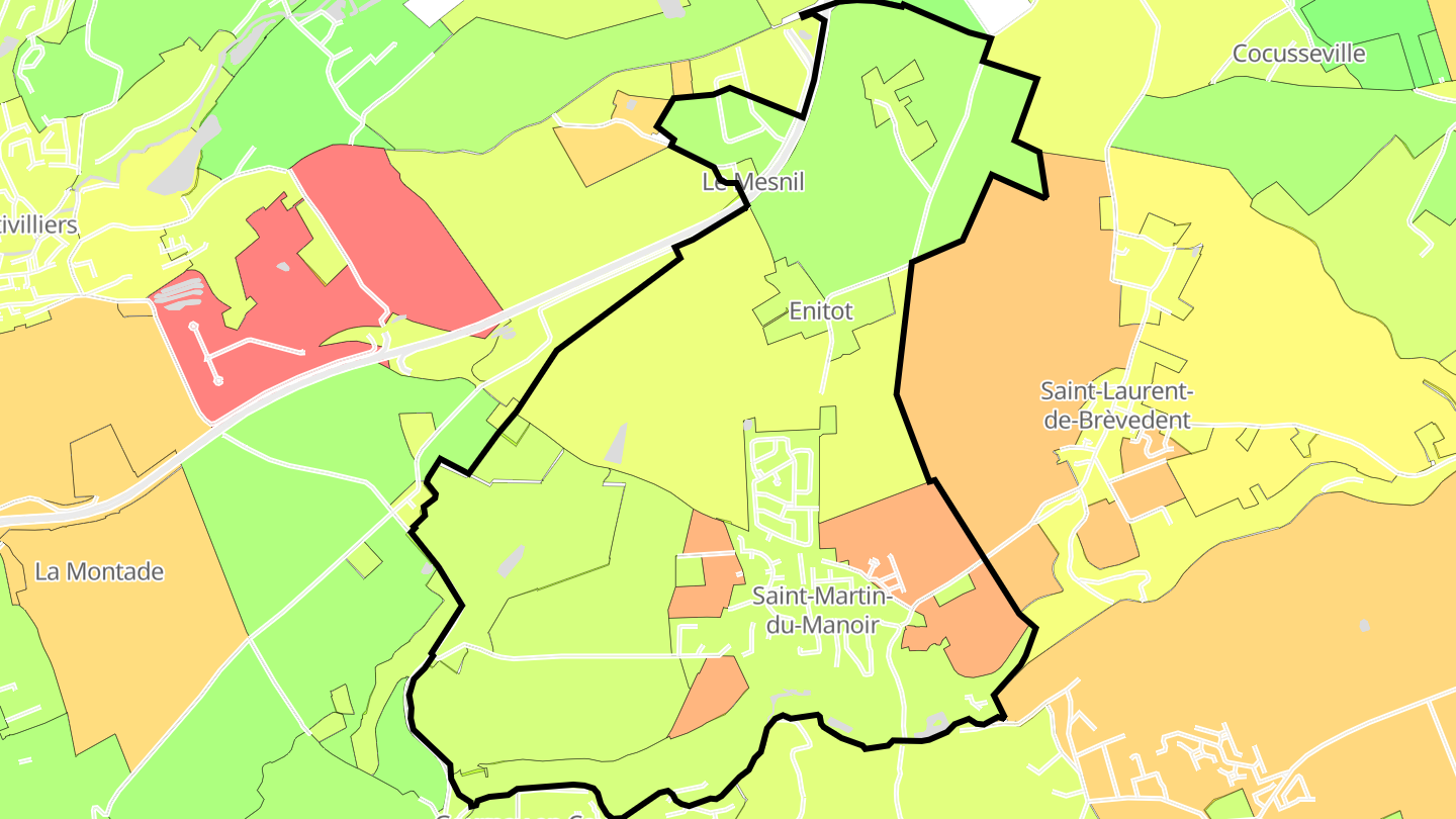 Carte des prix de l'immobilier Saint-Martin-du-Manoir
