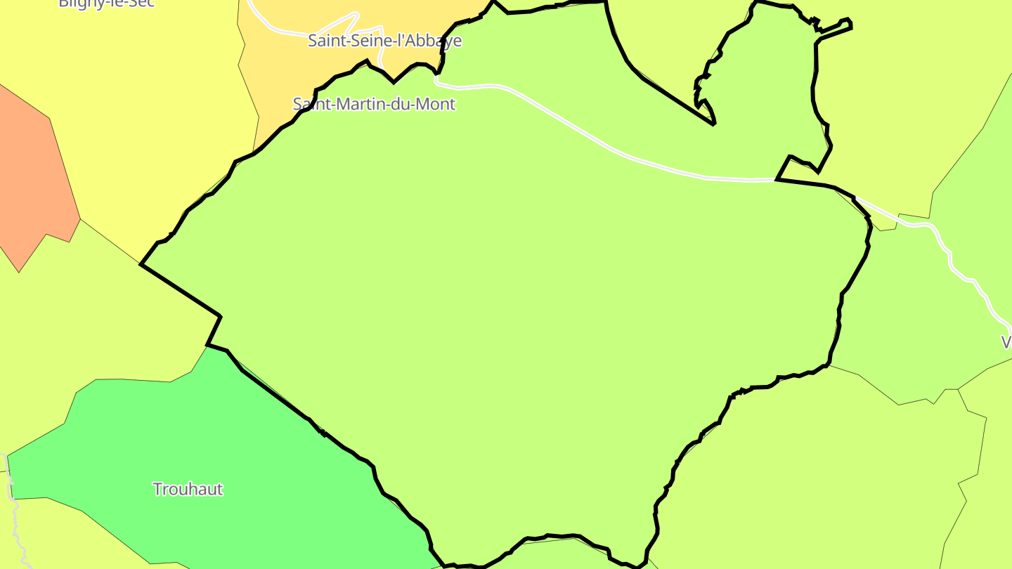 Carte des prix de l'immobilier Saint-Martin-du-Mont