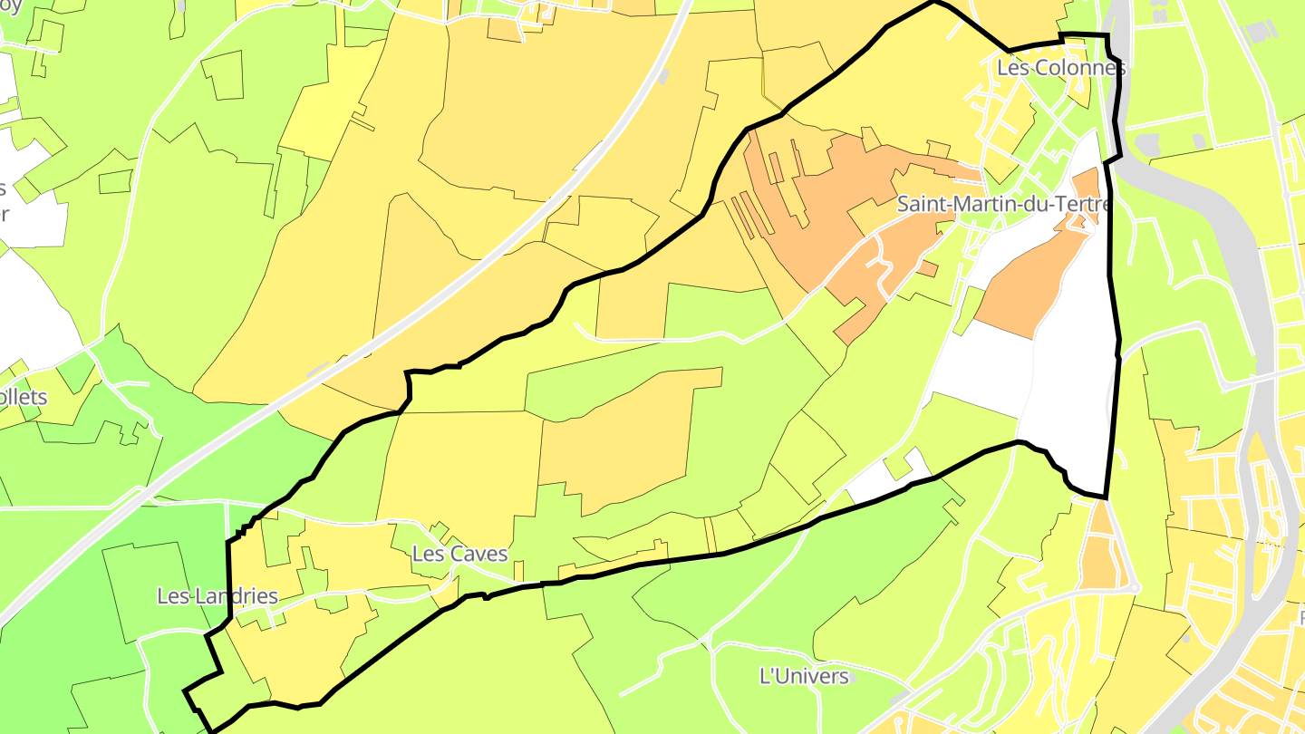 Carte des prix de l'immobilier Saint-Martin-du-Tertre