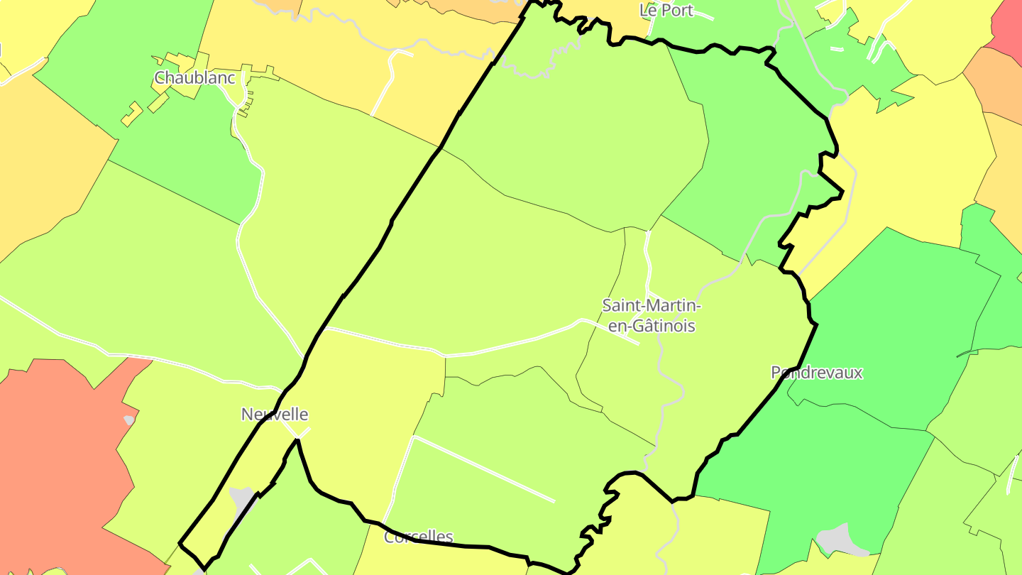 Carte des prix de l'immobilier Saint-Martin-en-Gâtinois