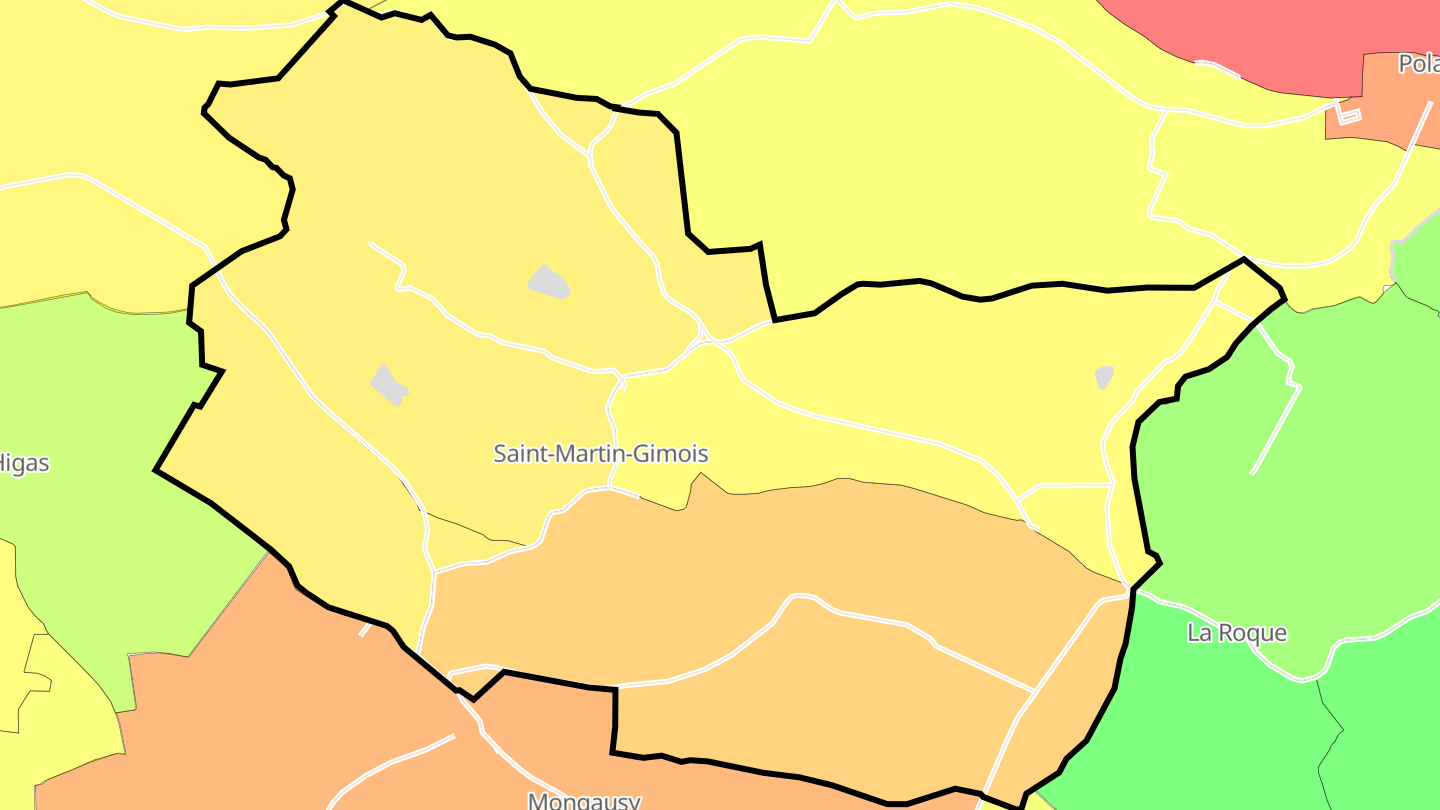 Carte des prix de l'immobilier Saint-Martin-Gimois