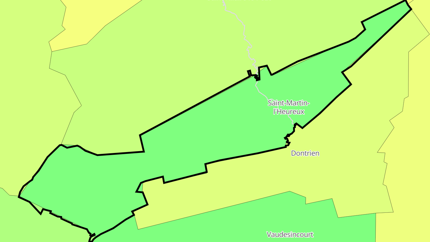 Carte des prix de l'immobilier Saint-Martin-l'Heureux