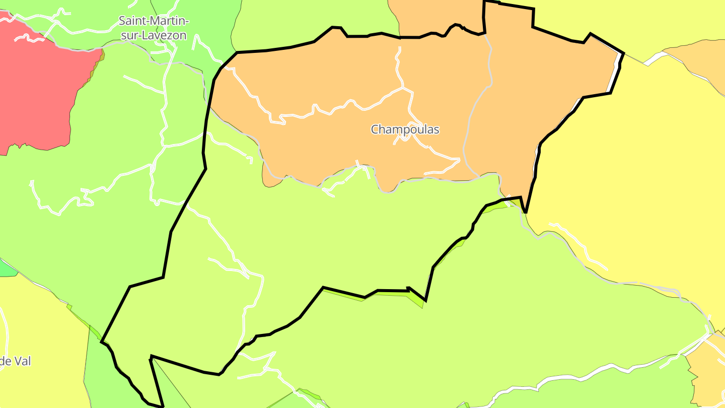 Carte des prix de l'immobilier Saint-Martin-l'Inférieur