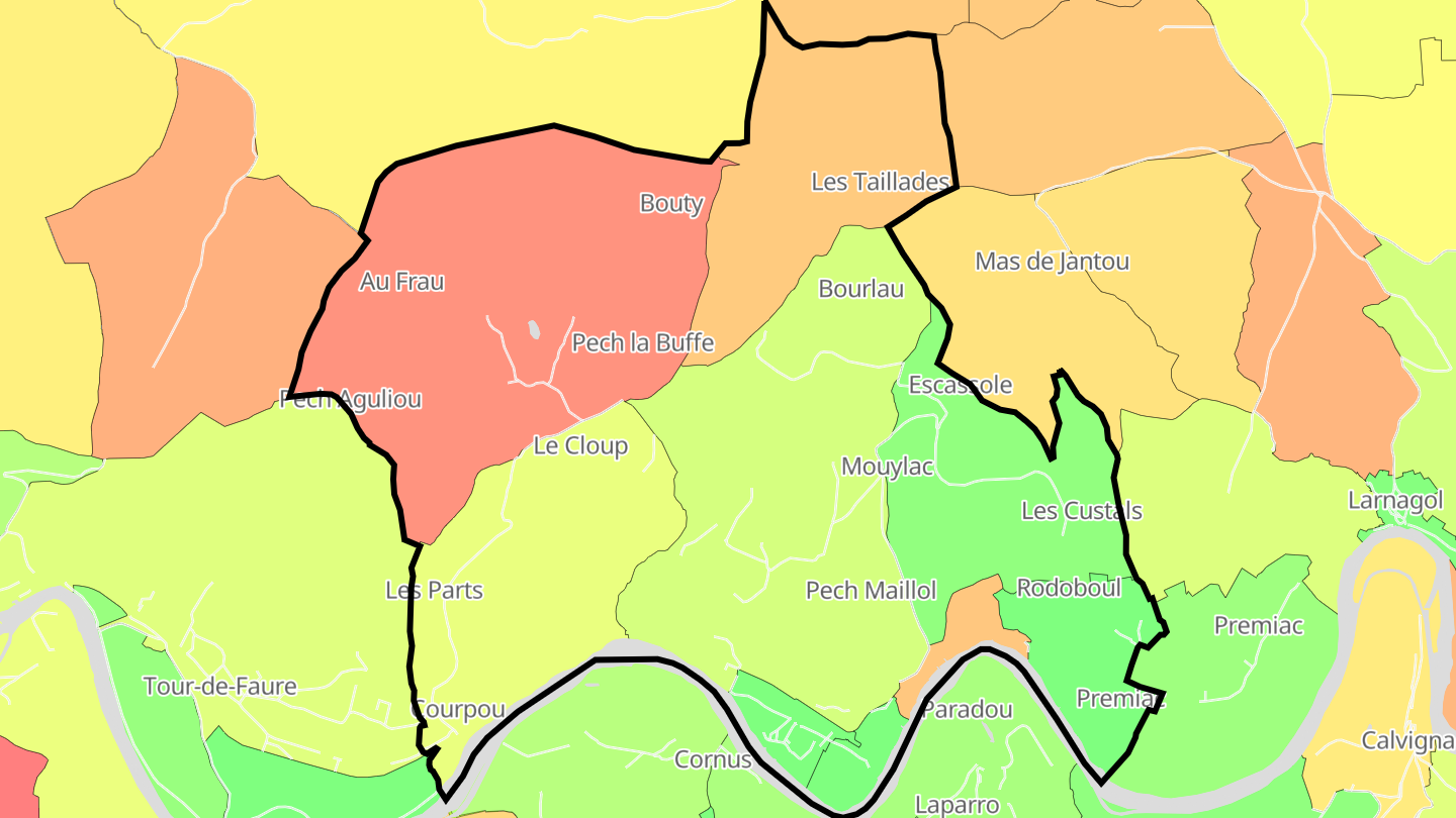 Carte des prix de l'immobilier Saint-Martin-Labouval