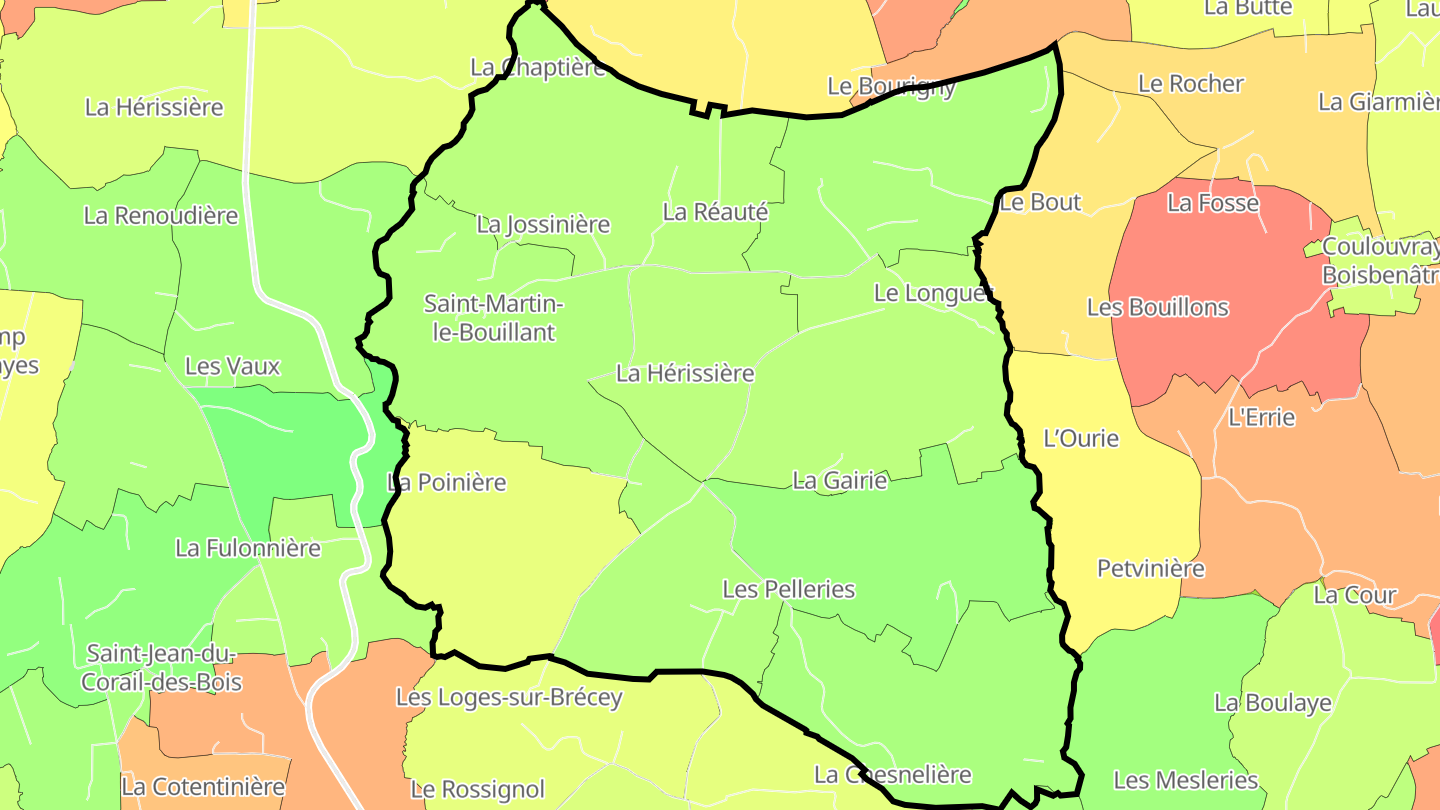 Carte des prix de l'immobilier Saint-Martin-le-Bouillant