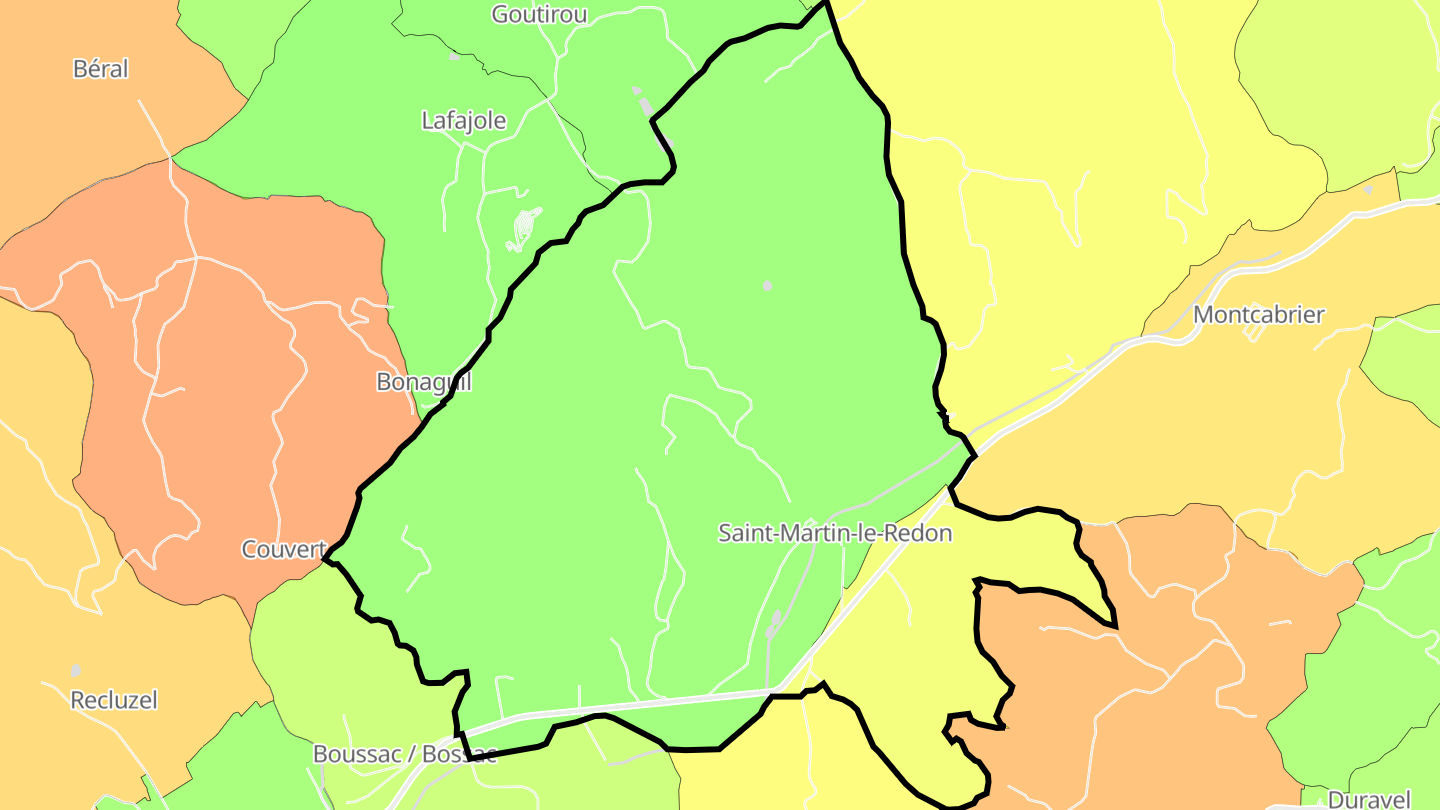 Carte des prix de l'immobilier Saint-Martin-le-Redon
