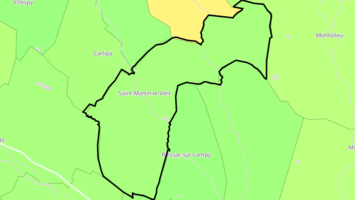 Carte des prix de l'immobilier Saint-Martin-le-Vieil