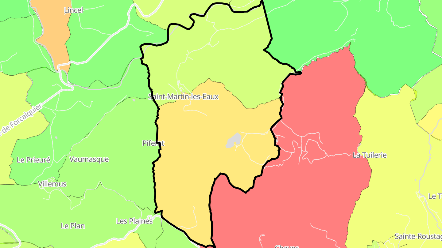 Carte des prix de l'immobilier Saint-Martin-les-Eaux