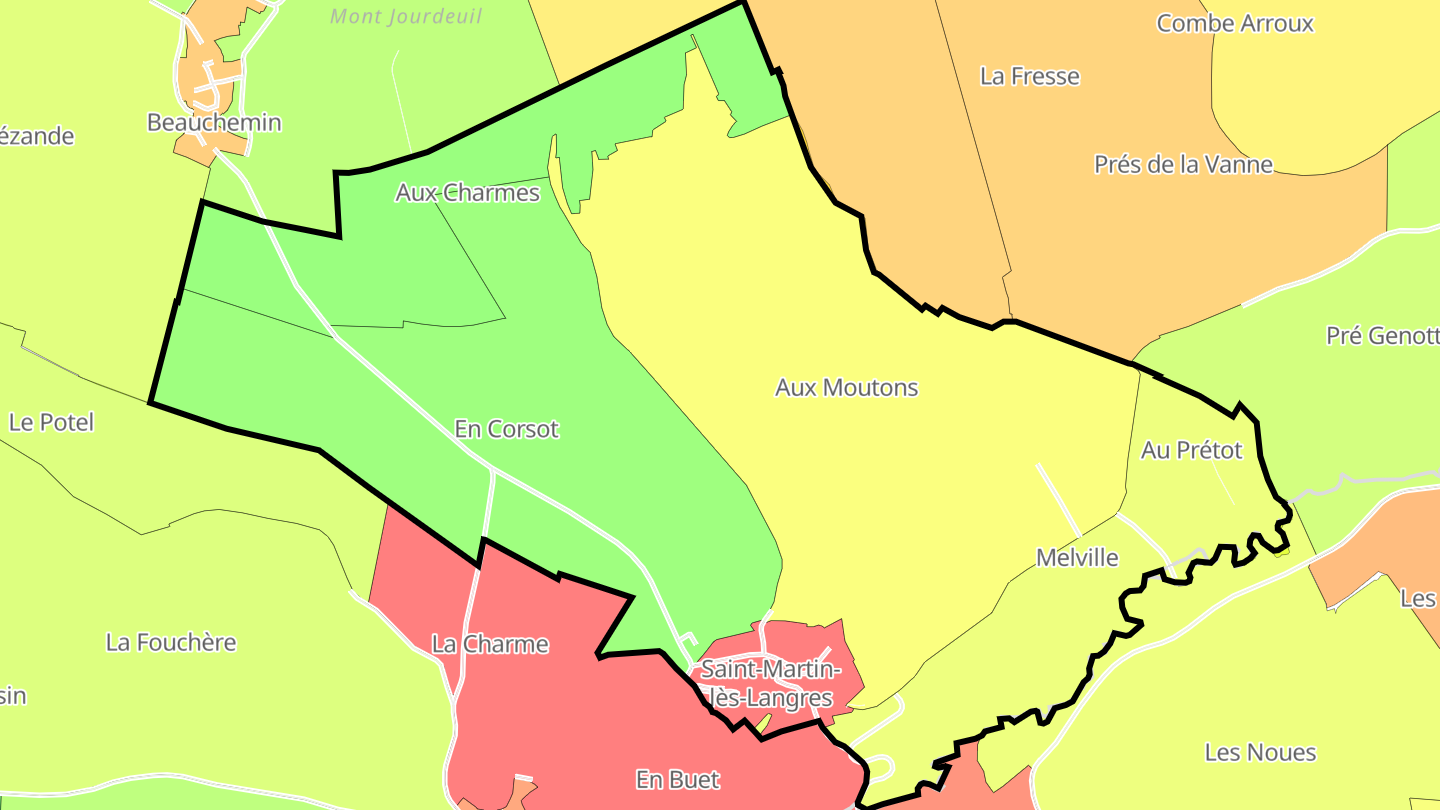 Carte des prix de l'immobilier Saint-Martin-lès-Langres