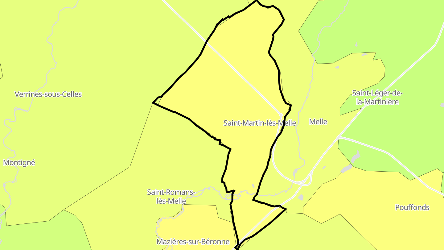 Carte des prix de l'immobilier Saint-Martin-lès-Melle