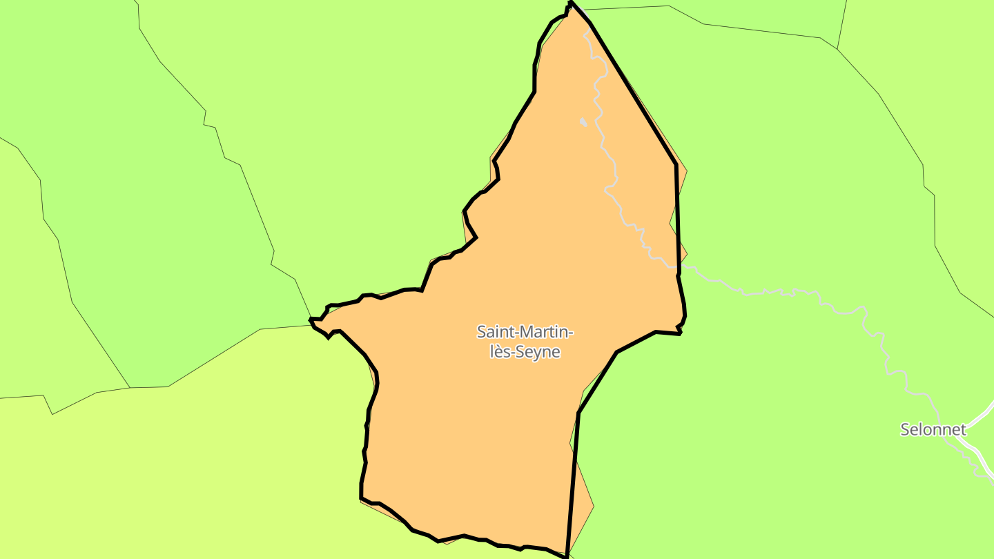 Carte des prix de l'immobilier Saint-Martin-lès-Seyne