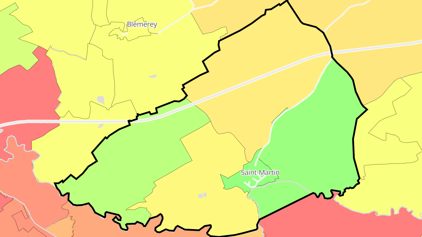 Carte des prix de l'immobilier Saint-Martin