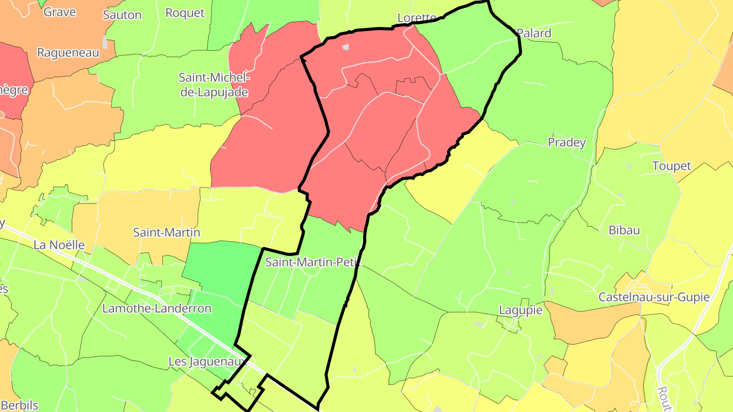 Carte des prix de l'immobilier Saint-Martin-Petit