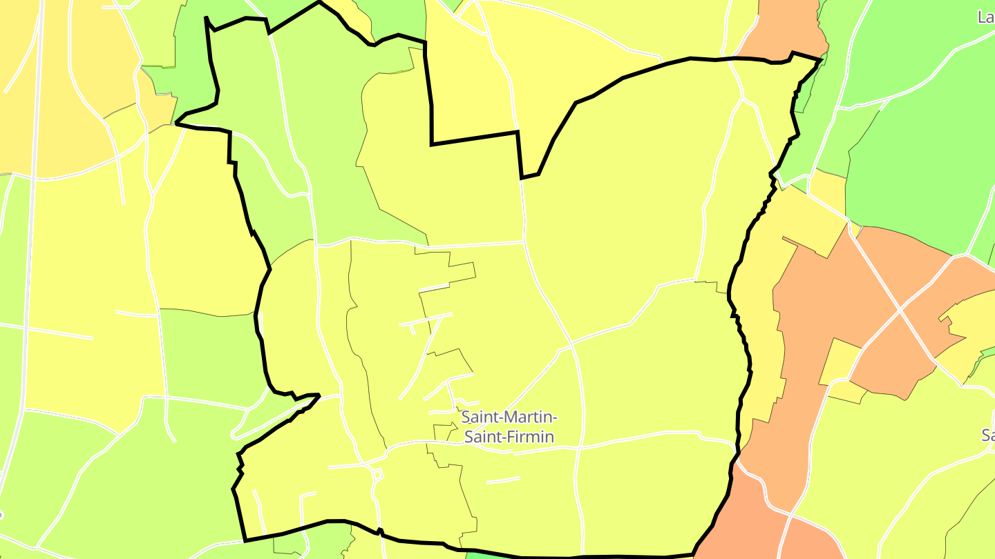 Carte des prix de l'immobilier Saint-Martin-Saint-Firmin