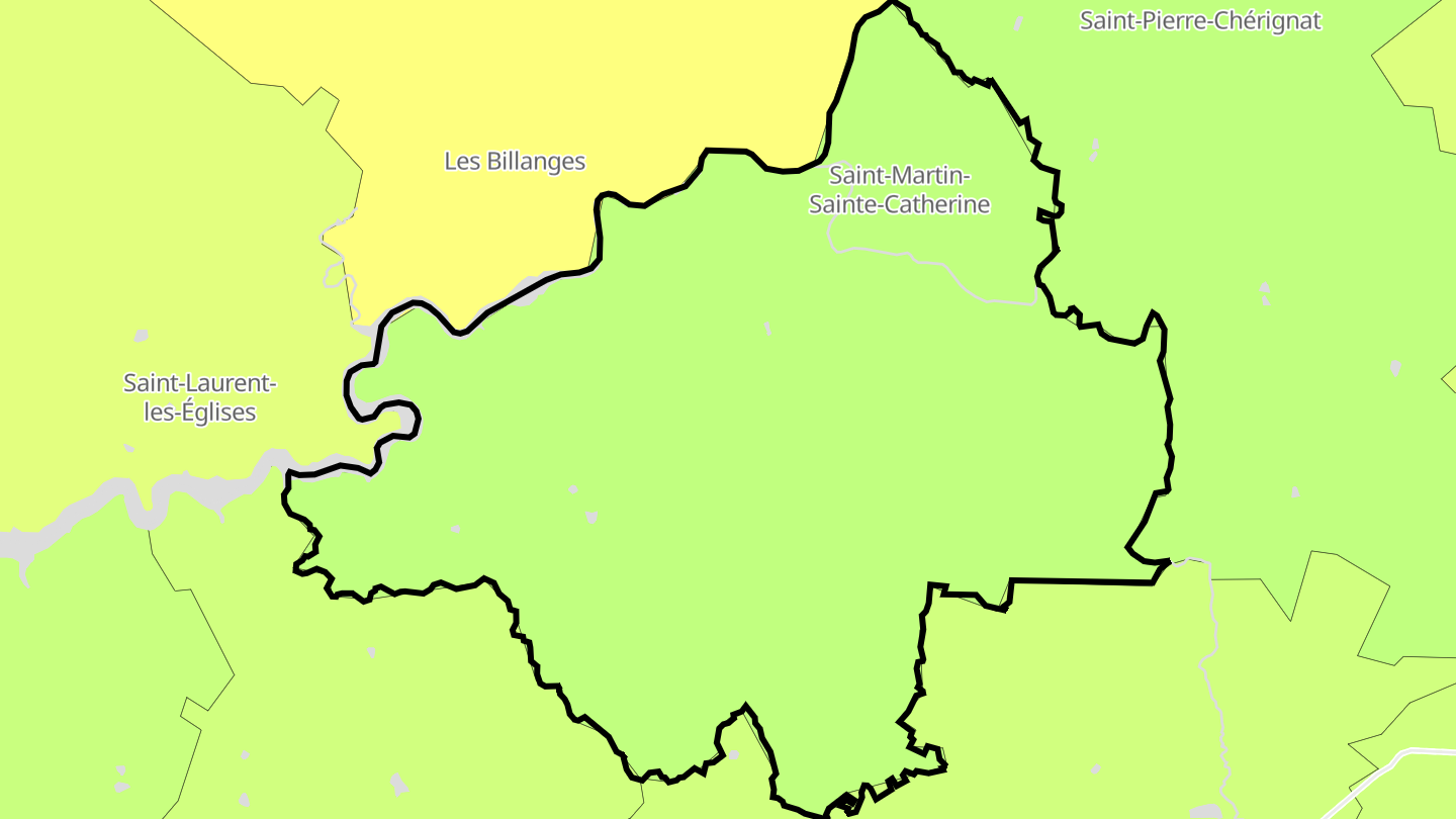 Carte des prix de l'immobilier Saint-Martin-Sainte-Catherine