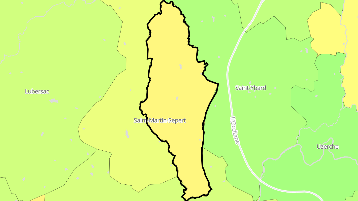 Carte des prix de l'immobilier Saint-Martin-Sepert