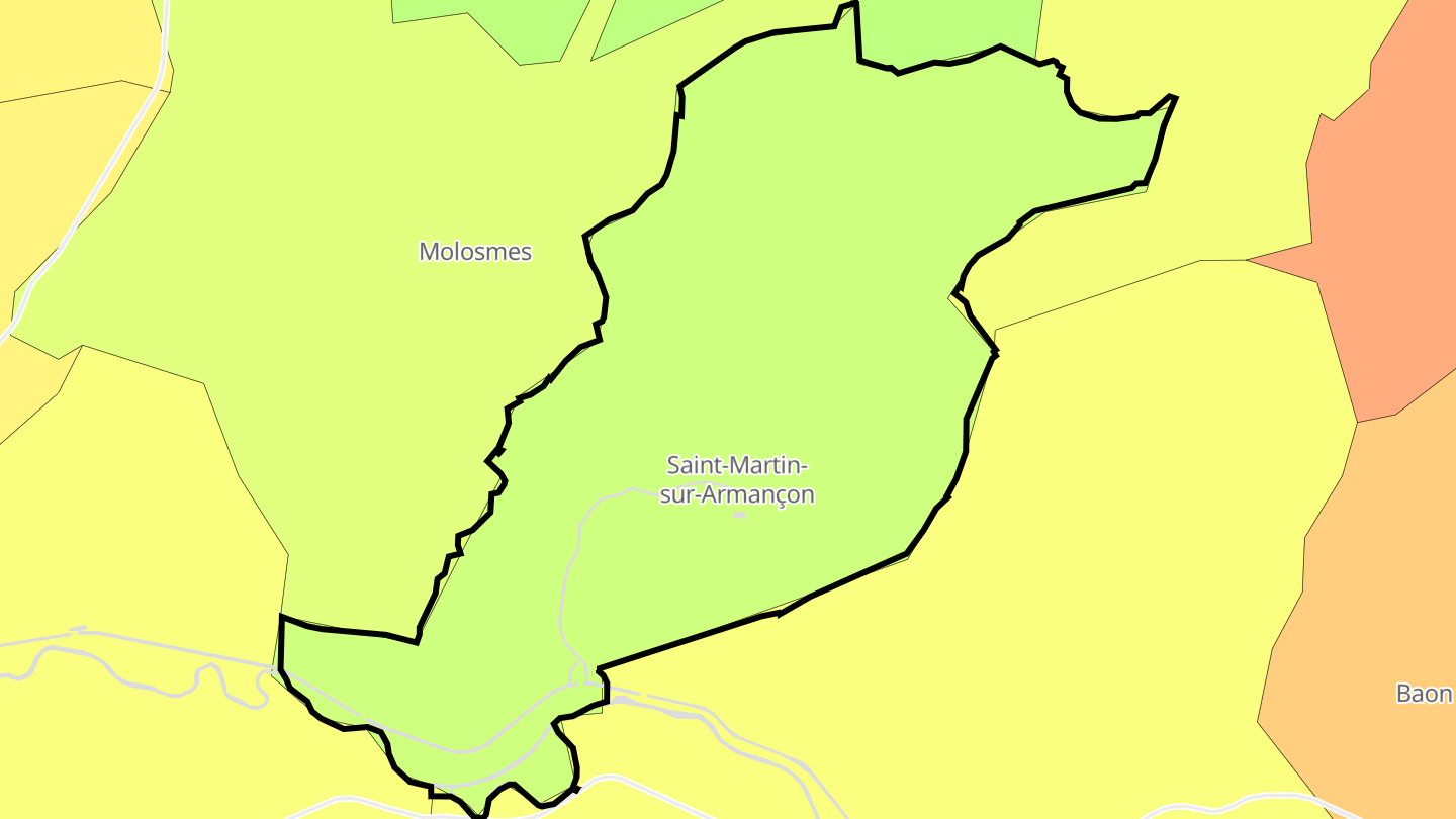 Carte des prix de l'immobilier Saint-Martin-sur-Armançon