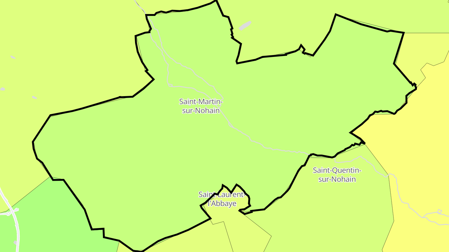 Carte des prix de l'immobilier Saint-Martin-sur-Nohain