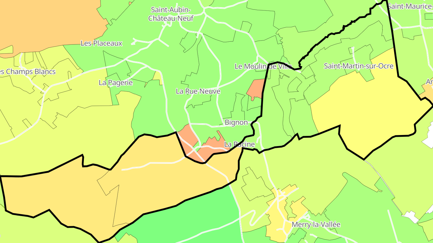 Carte des prix de l'immobilier Saint-Martin-sur-Ocre