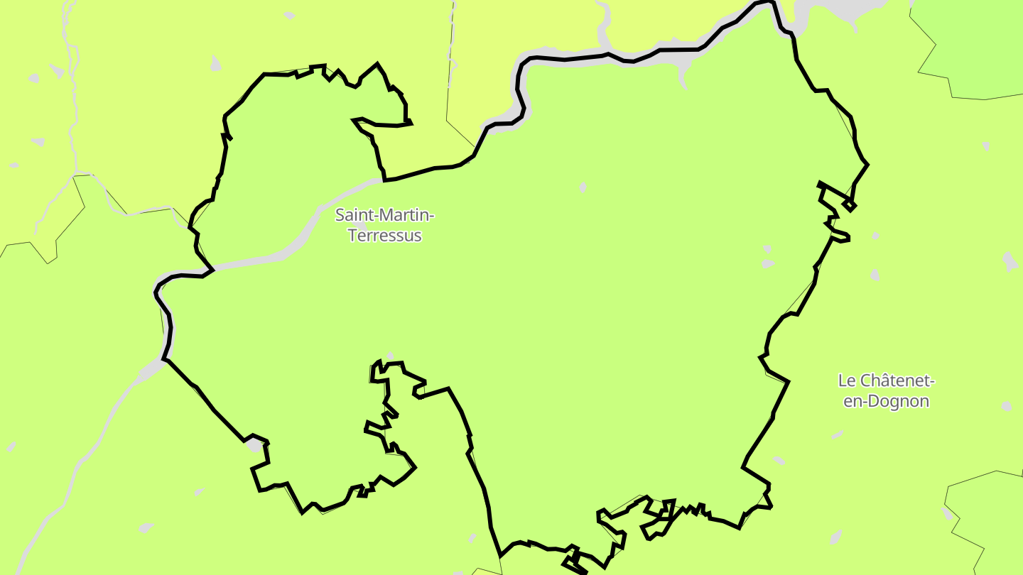 Carte des prix de l'immobilier Saint-Martin-Terressus