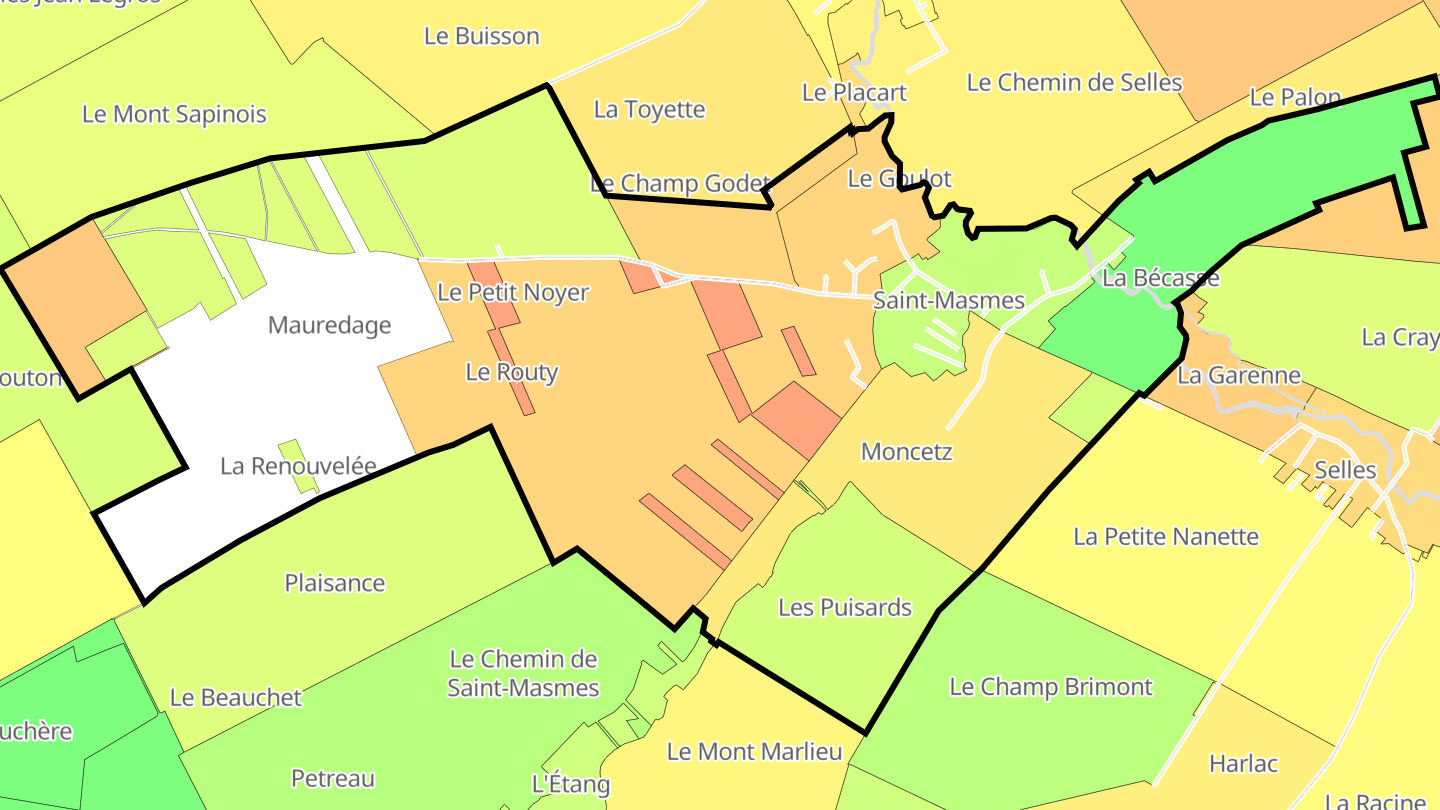 Carte des prix de l'immobilier Saint-Masmes