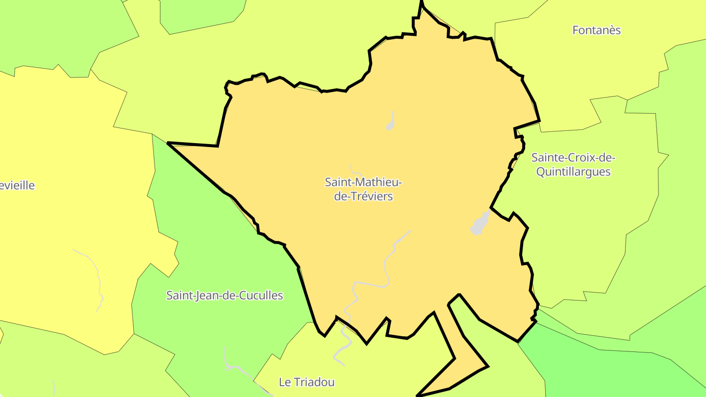Carte des prix de l'immobilier Saint-Mathieu-de-Tréviers