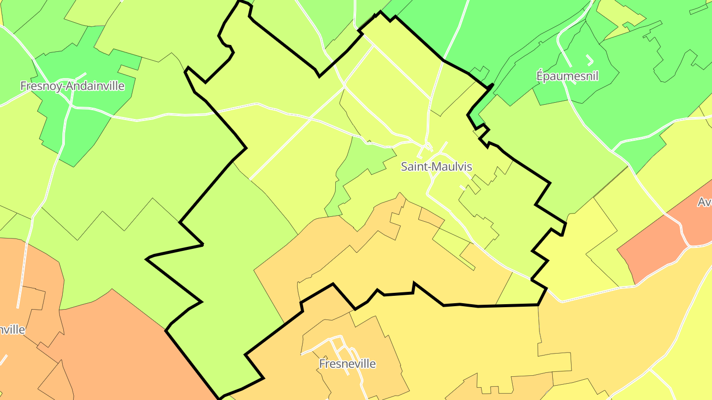Carte des prix de l'immobilier Saint-Maulvis