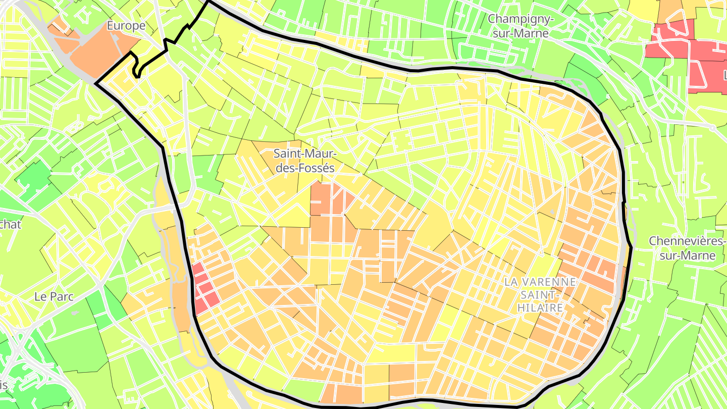 Carte des prix de l'immobilier Saint-Maur-des-Fossés
