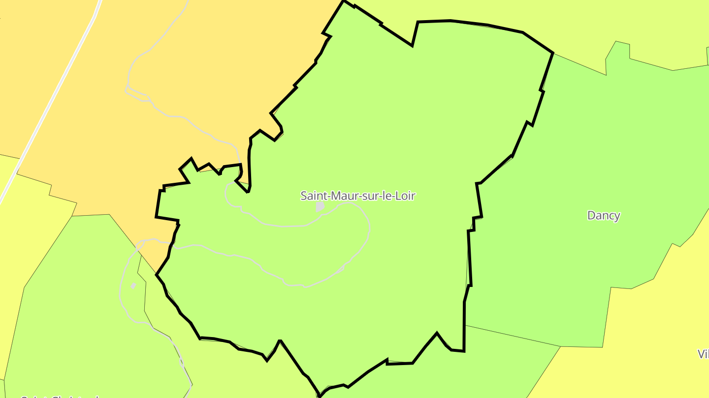 Carte des prix de l'immobilier Saint-Maur-sur-le-Loir