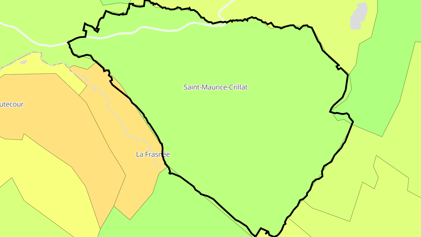 Carte des prix de l'immobilier Saint-Maurice-Crillat