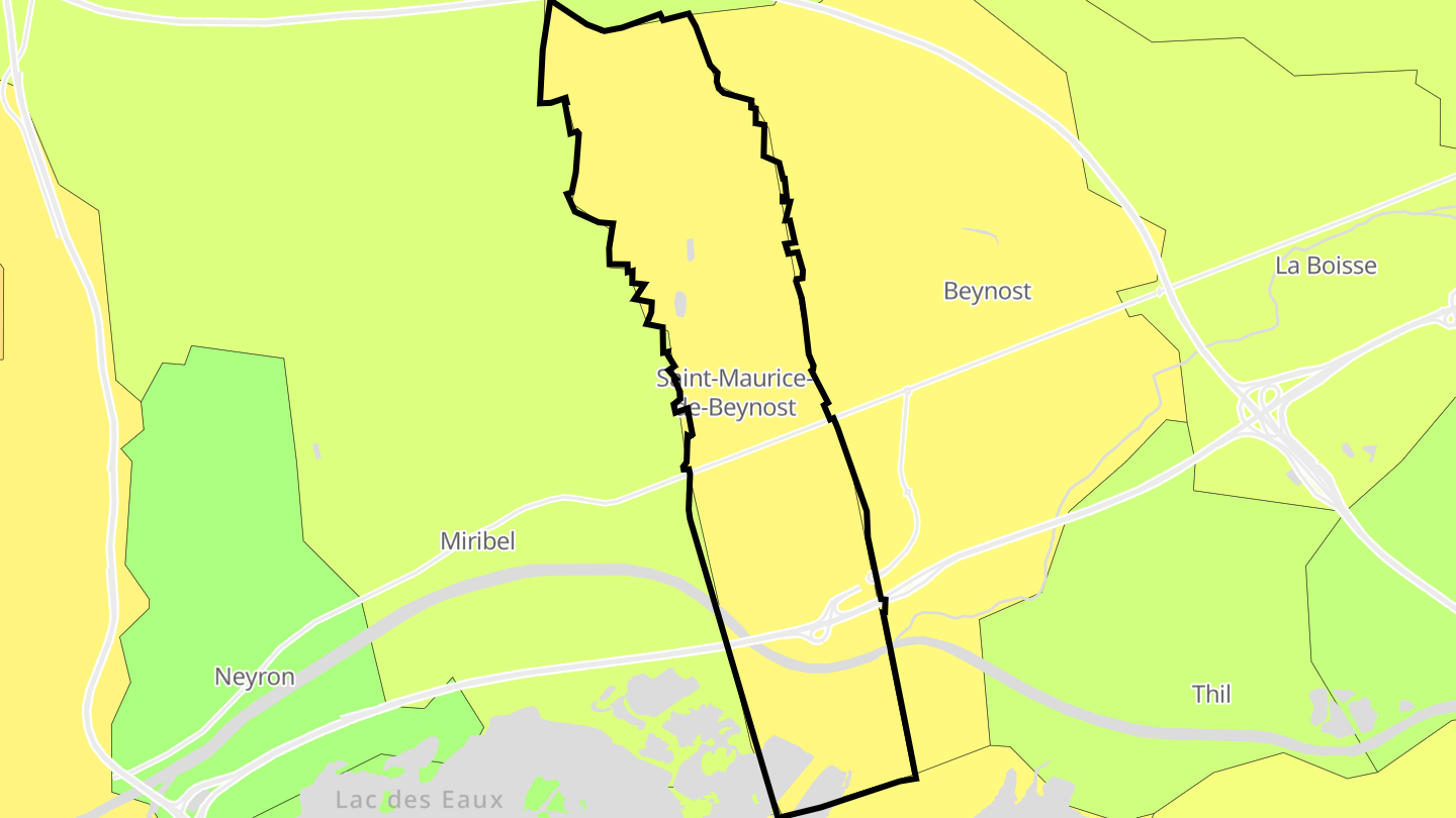 Carte des prix de l'immobilier Saint-Maurice-de-Beynost