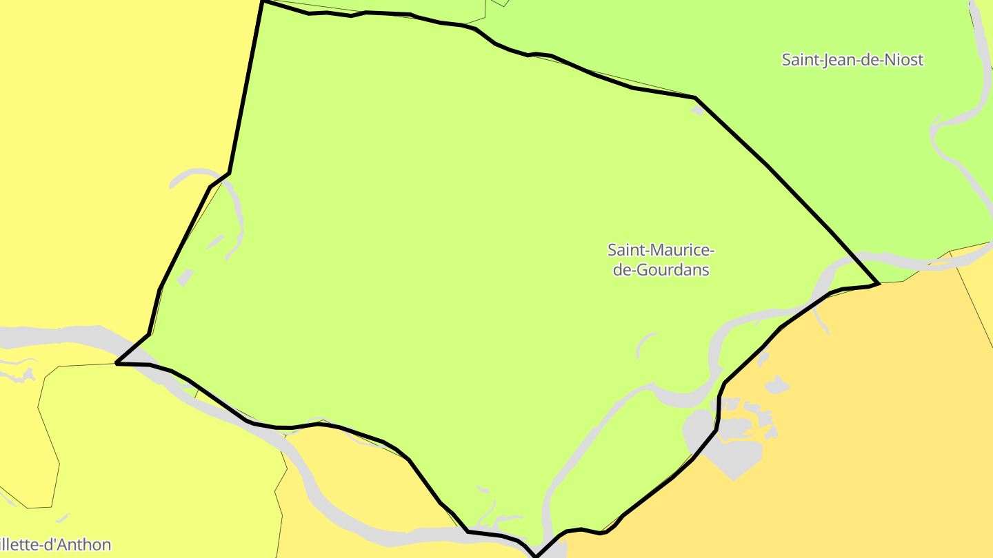 Carte des prix de l'immobilier Saint-Maurice-de-Gourdans